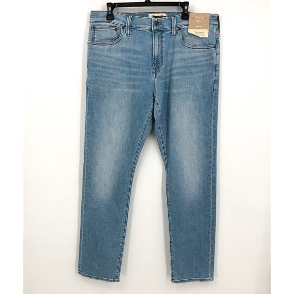 MADEWELL Men's Straight Slim Jeans 35x32 Blue Hodgson Wash Denim ND475 NWT - Picture 5 of 16